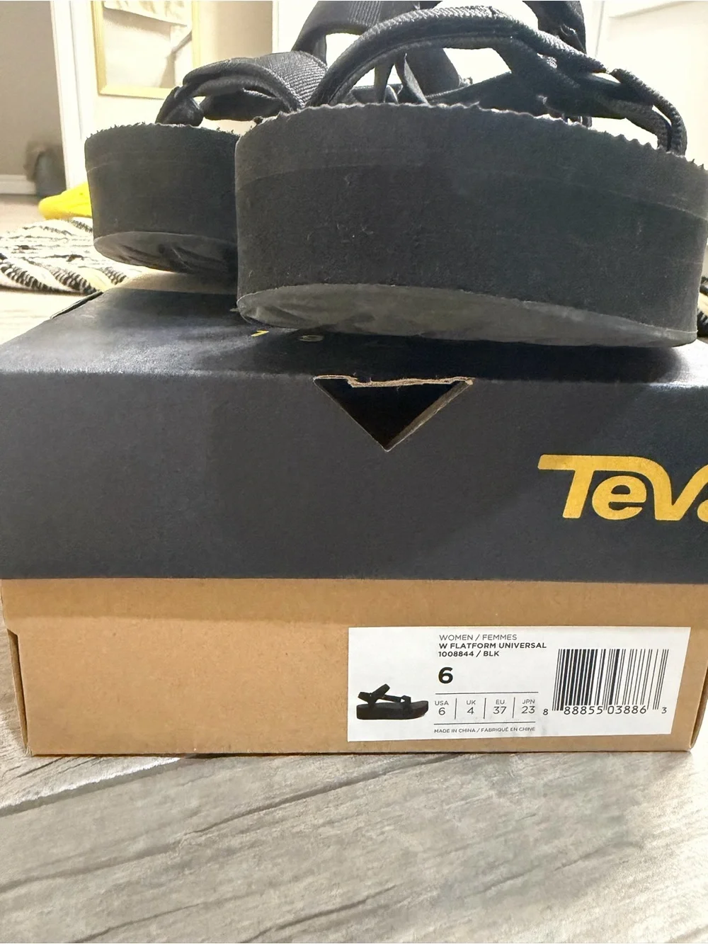 Reva platform Black Strapped Outdoor Sandals